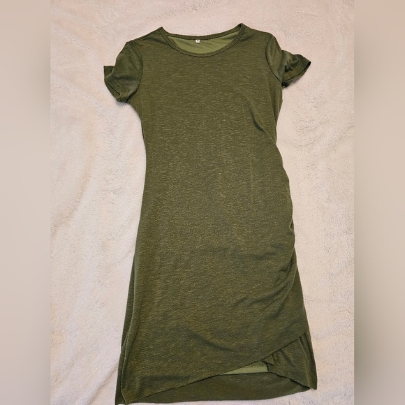 BTFBM Women's Summer Casual Dress in Green Size Small - Picture 2 of 3